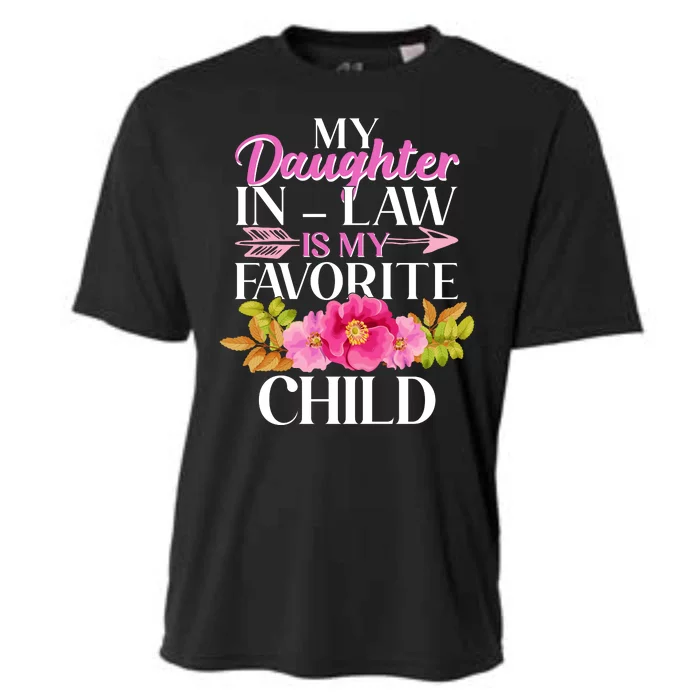 Cute Floral My Daughter In Law Is My Favorite Child Cooling Performance Crew T-Shirt