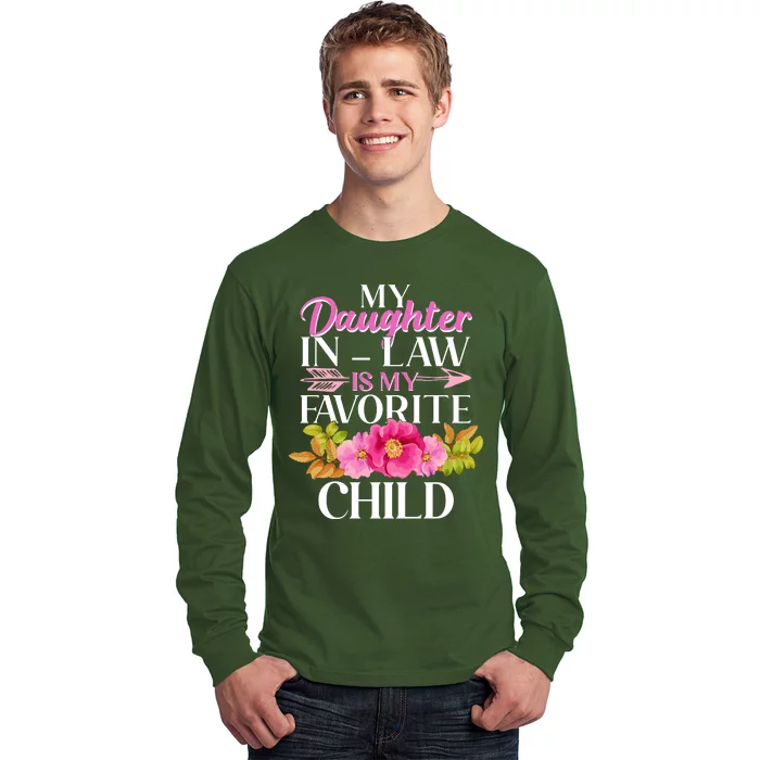 Cute Floral My Daughter In Law Is My Favorite Child Long Sleeve Shirt