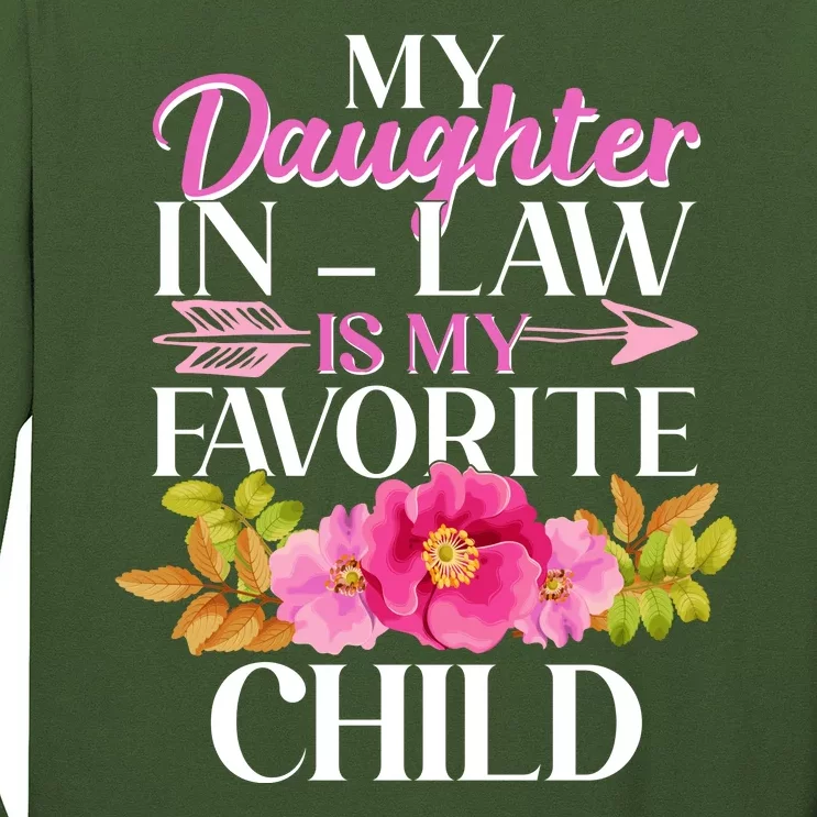 Cute Floral My Daughter In Law Is My Favorite Child Long Sleeve Shirt