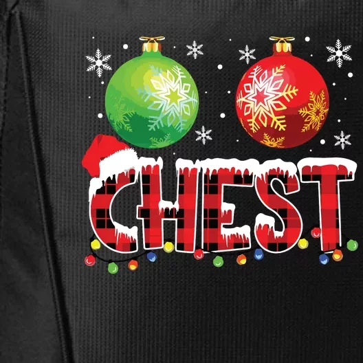 Chestnuts Funny Matching Couples Christmas Lights Nuts Chest City Backpack