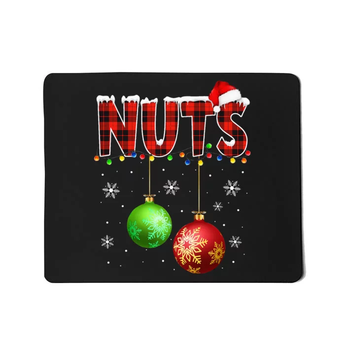 Chestnuts Funny Matching Couples Christmas Lights Nuts Mousepad