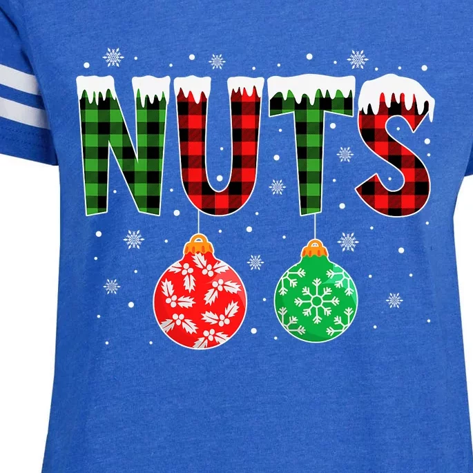 ChestNuts Funny Matching Chestnuts Christmas Couples Nuts Enza Ladies Jersey Football T-Shirt