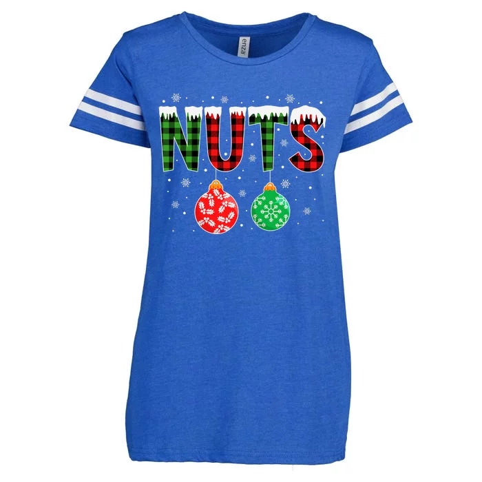 ChestNuts Funny Matching Chestnuts Christmas Couples Nuts Enza Ladies Jersey Football T-Shirt