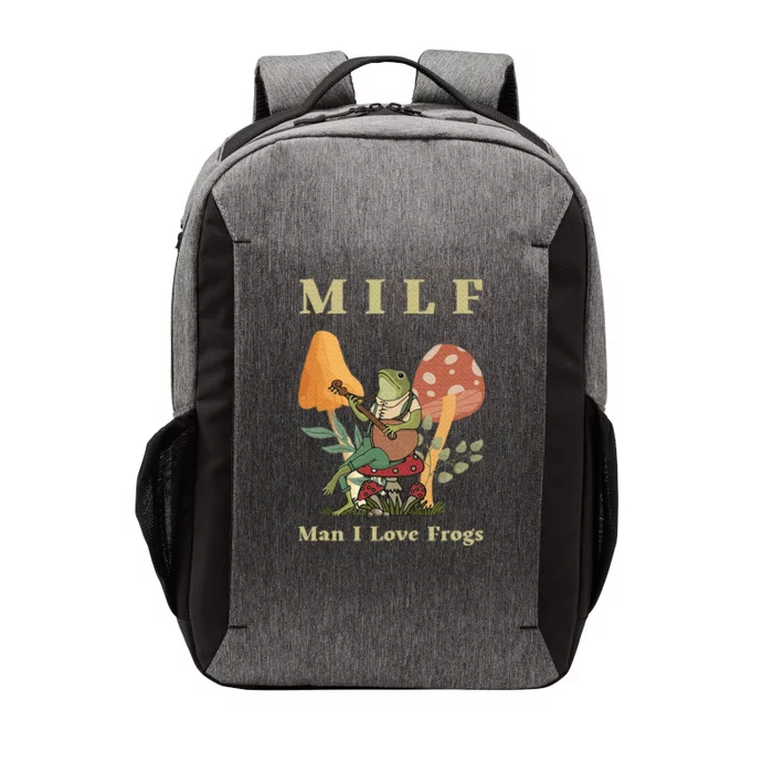 Cottagecore Funny Milf Man I Love Frogs Vector Backpack