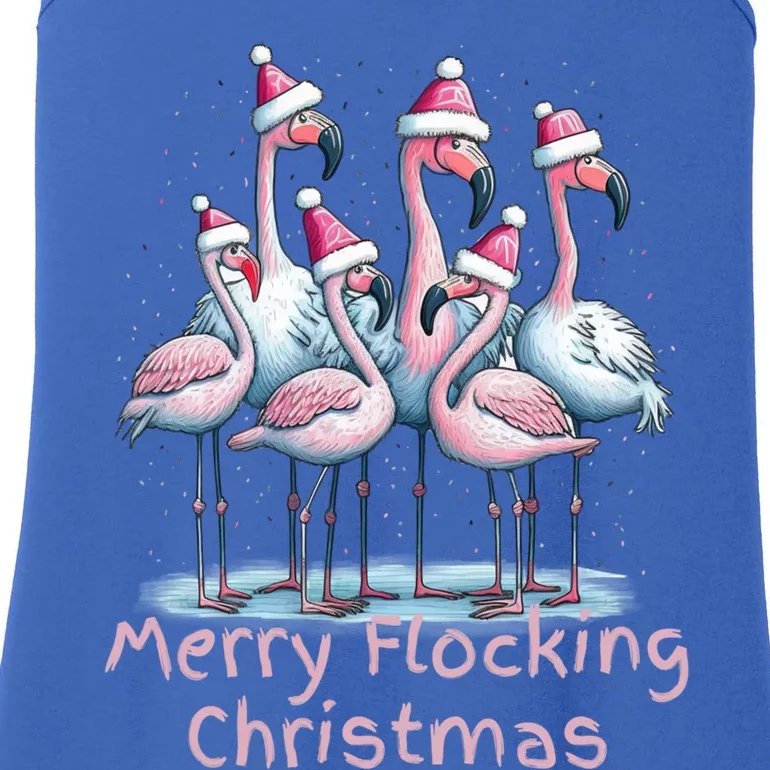 Christmas Flamingos Merry Flocking Christmas Gift Ladies Essential Tank