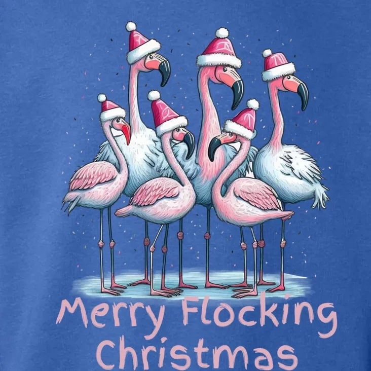 Christmas Flamingos Merry Flocking Christmas Gift Toddler Hoodie