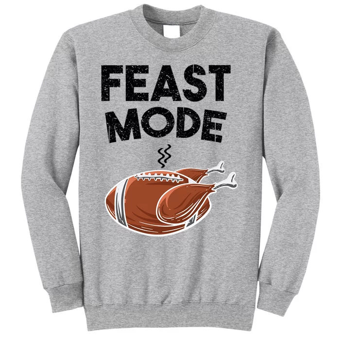 Cool Feast Mode Funny Turkey Football Thanksgiving Gift Cute Gift Sweatshirt