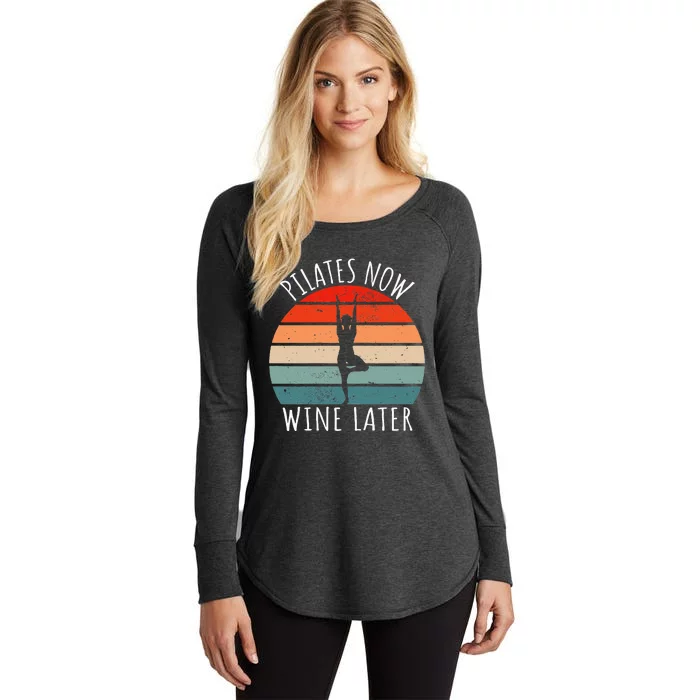 Cute & Funny Meditation Pilates Women's Perfect Tri Tunic Long Sleeve Shirt