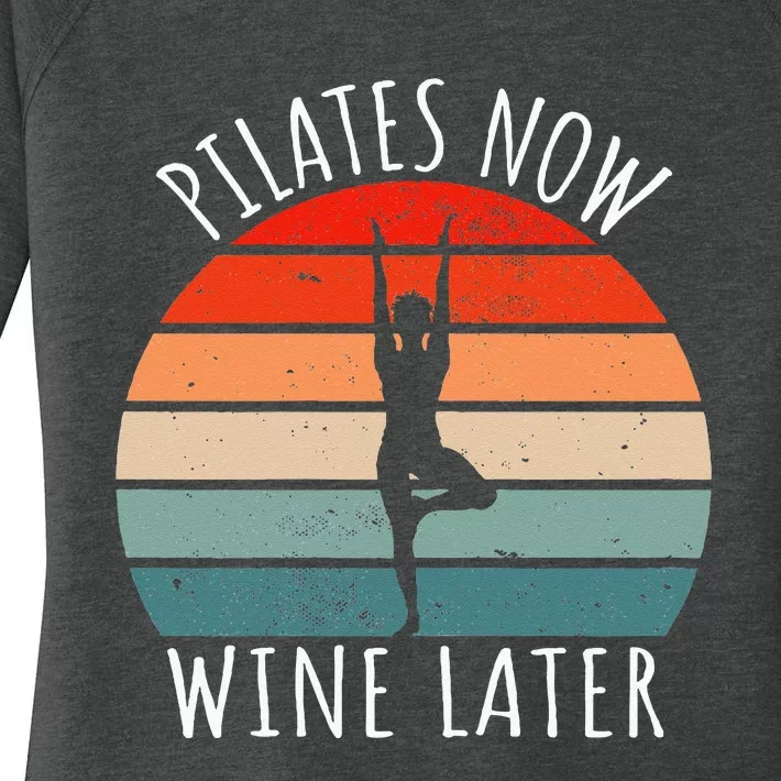 Cute & Funny Meditation Pilates Women's Perfect Tri Tunic Long Sleeve Shirt