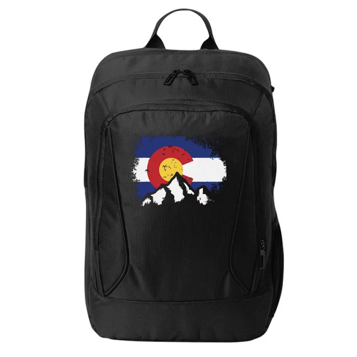 Colorado Flag Mountain Ski Winter Gift Hiker Hiking Camping City Backpack