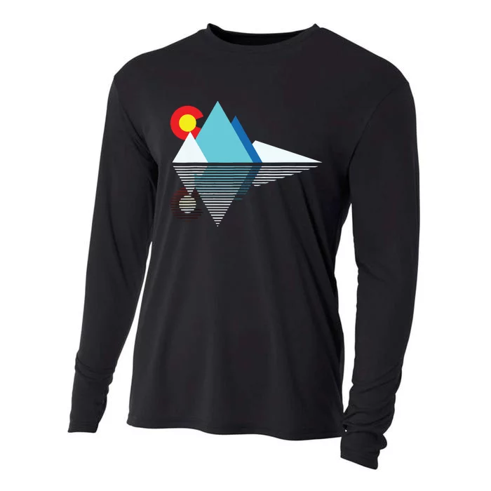 Colorado Flag Mountain Cooling Performance Long Sleeve Crew