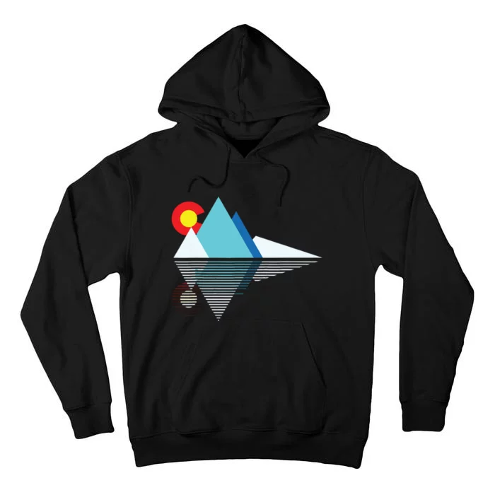 Colorado Flag Mountain Tall Hoodie