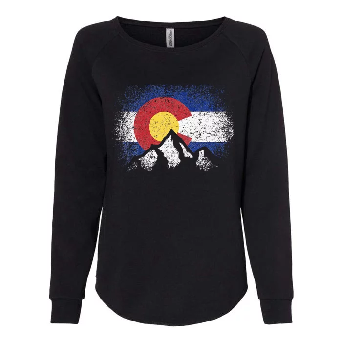 Colorado Flag Mountain Ski Winter Gift Hiker Hiking Camping Womens California Wash Sweatshirt