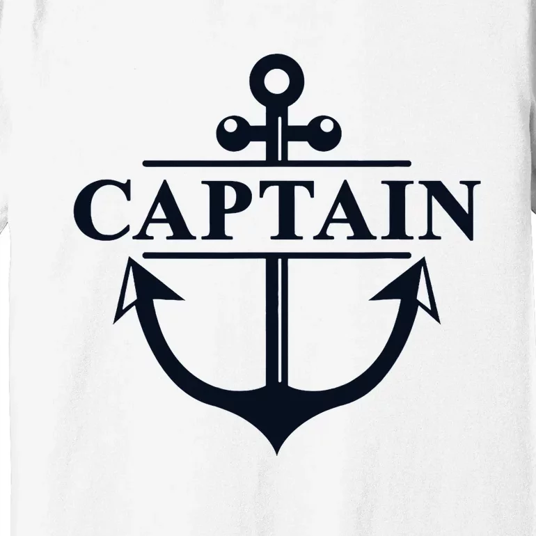 Captain & First Mate Matching Set Pontoon Boat Sailing Premium T-Shirt