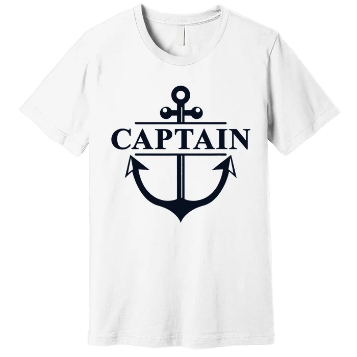 Captain & First Mate Matching Set Pontoon Boat Sailing Premium T-Shirt