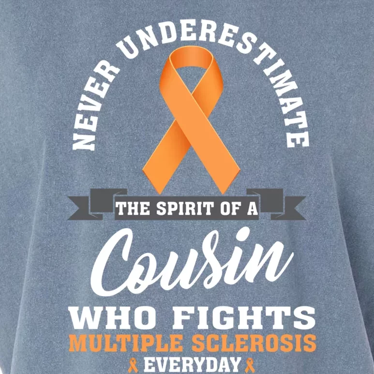 Cousin Fights Multiple Sclerosis Ms Warrior Gift Garment-Dyed Women's Muscle Tee