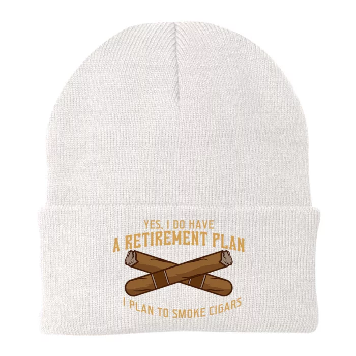 Cigar For Men Cigar Smoker Grandpa Dad Fathers Day Knit Cap Winter Beanie