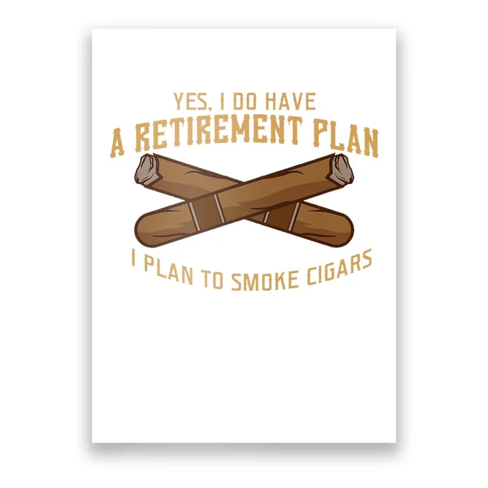 Cigar For Men Cigar Smoker Grandpa Dad Fathers Day Poster