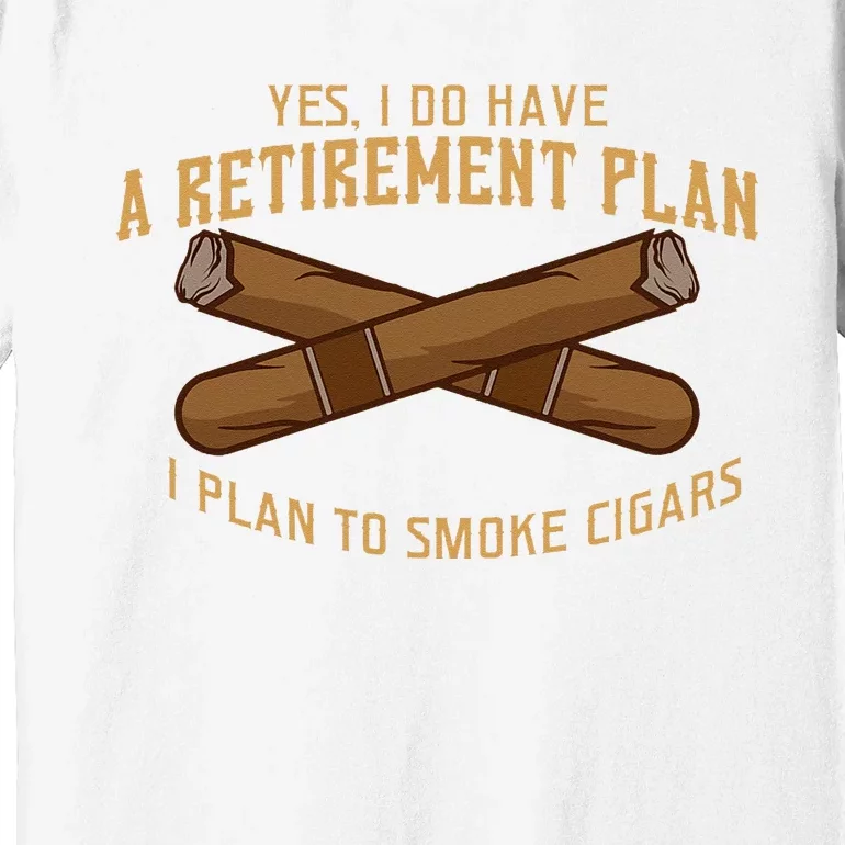 Cigar For Men Cigar Smoker Grandpa Dad Fathers Day Premium T-Shirt