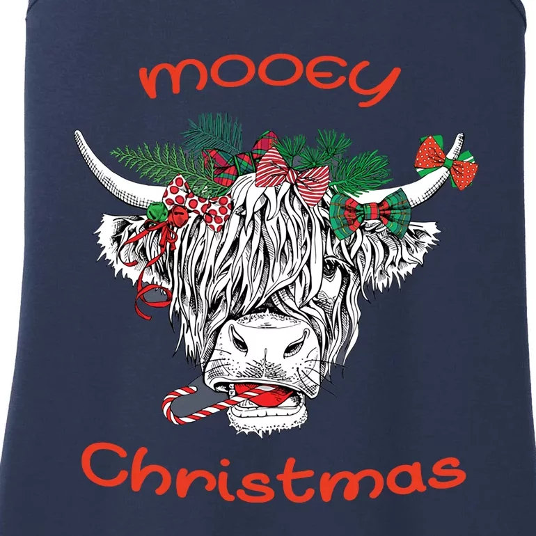 Cow Farmer Mooey Christmas Ladies Essential Tank