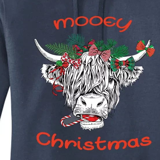 Cow Farmer Mooey Christmas Women's Pullover Hoodie