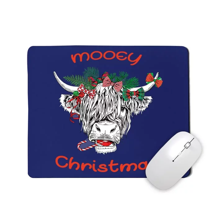 Cow Farmer Mooey Christmas Mousepad