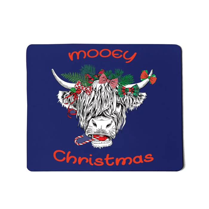 Cow Farmer Mooey Christmas Mousepad