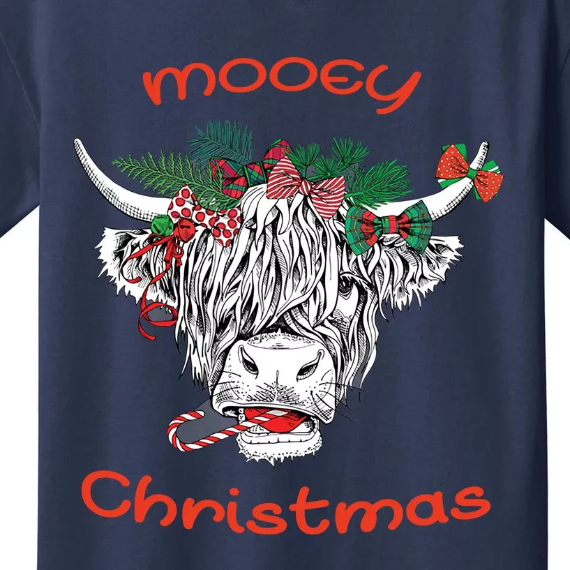 Cow Farmer Mooey Christmas Kids T-Shirt