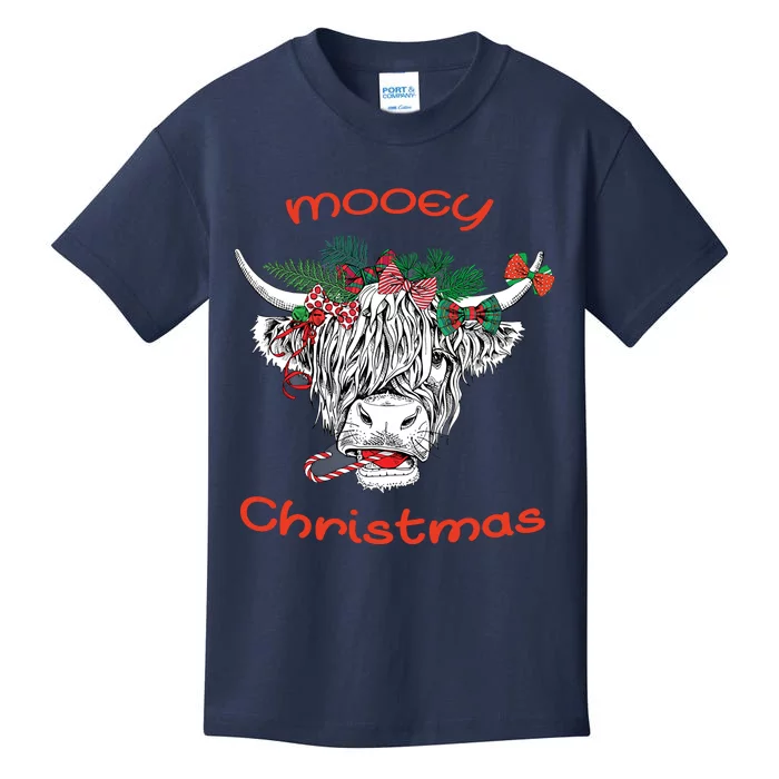 Cow Farmer Mooey Christmas Kids T-Shirt