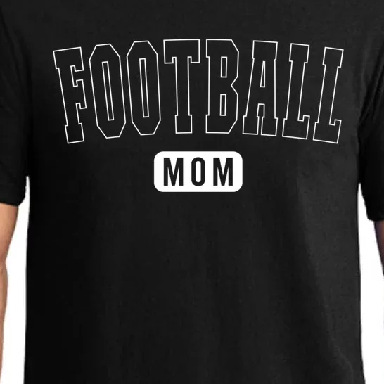 Cute Football Mom Athletic Text Gift Pajama Set