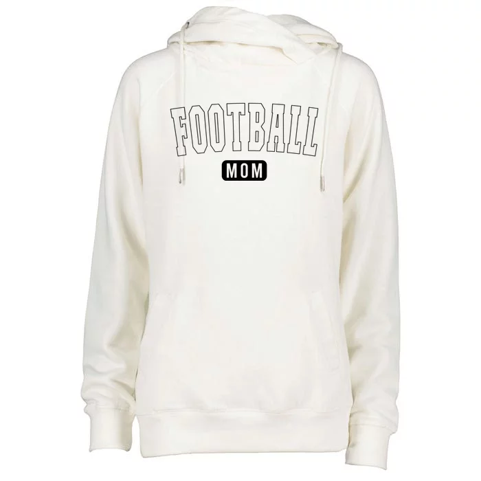 Cute Football Mom Athletic Text Gift Womens Funnel Neck Pullover Hood