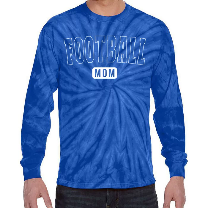 Cute Football Mom Athletic Text Gift Tie-Dye Long Sleeve Shirt