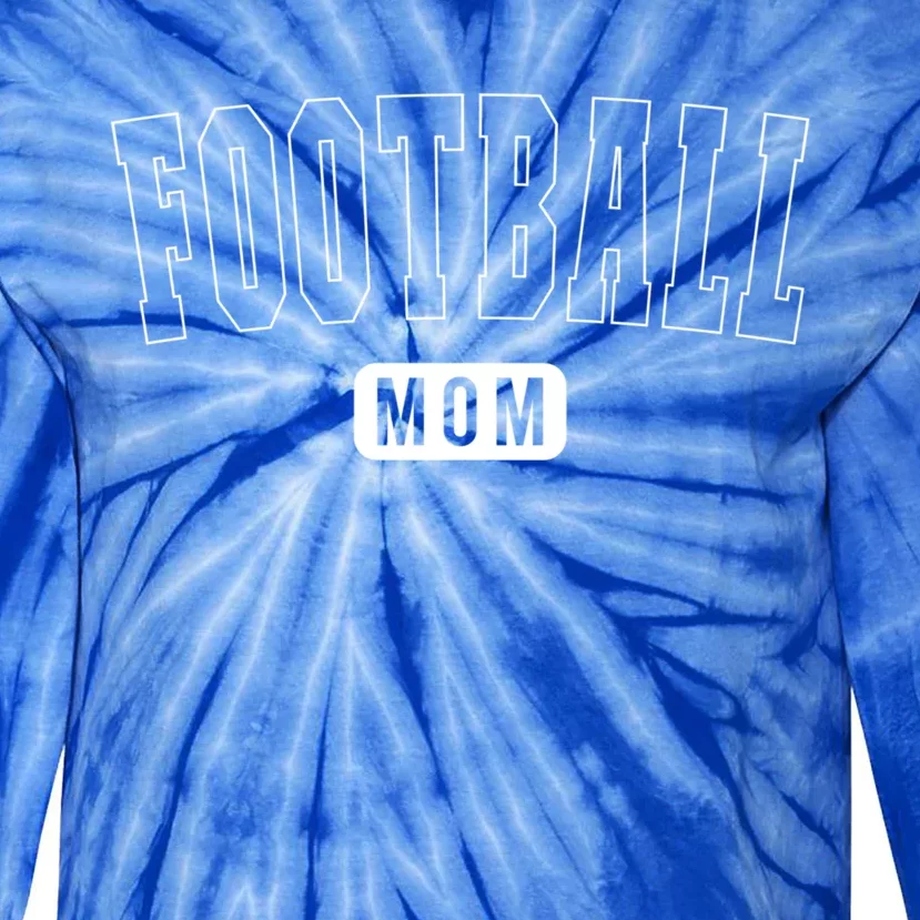 Cute Football Mom Athletic Text Gift Tie-Dye Long Sleeve Shirt