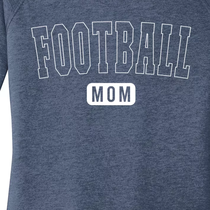 Cute Football Mom Athletic Text Gift Women's Perfect Tri Tunic Long Sleeve Shirt