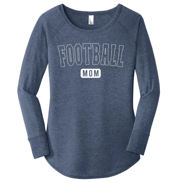 Cute Football Mom Athletic Text Gift Women's Perfect Tri Tunic Long Sleeve Shirt