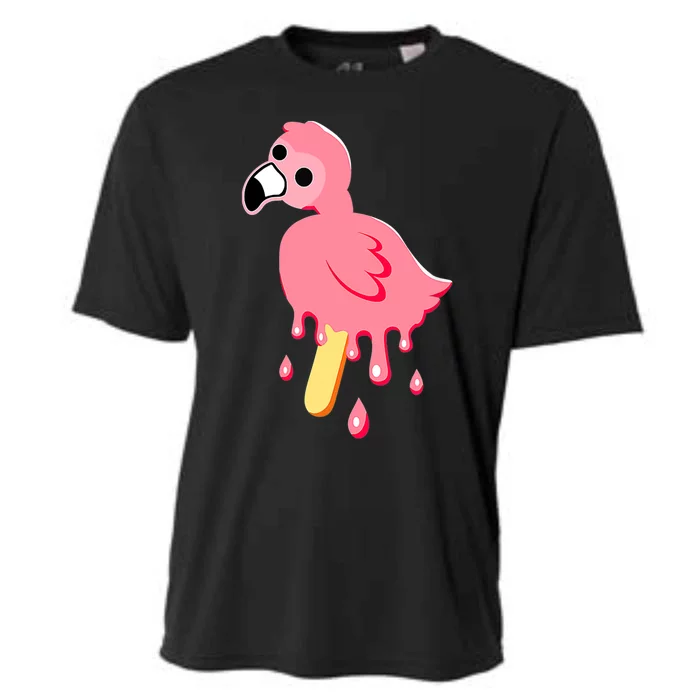 Cute Flamingo Merch Mrflimflam Bird Popsicle Ice Cream Day Gift Cooling Performance Crew T-Shirt