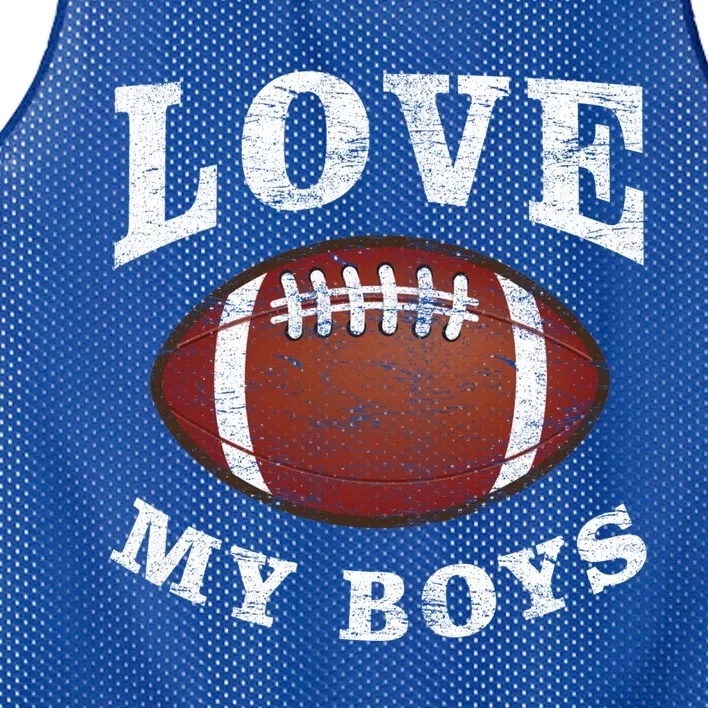 Cute Football Mom I Love My Football For Mom Birthday Gift Mesh Reversible Basketball Jersey Tank