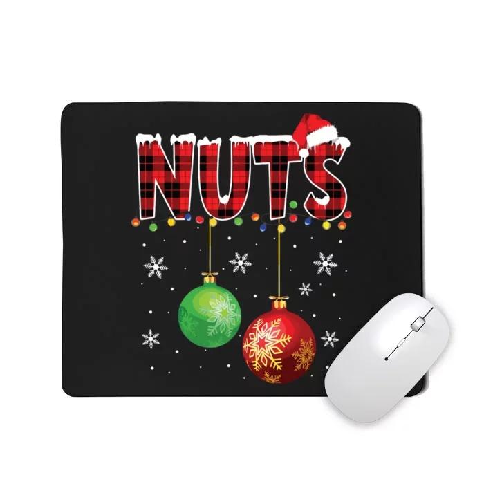 Chestnuts Funny Matching Couples Christmas Lights Nuts Mousepad