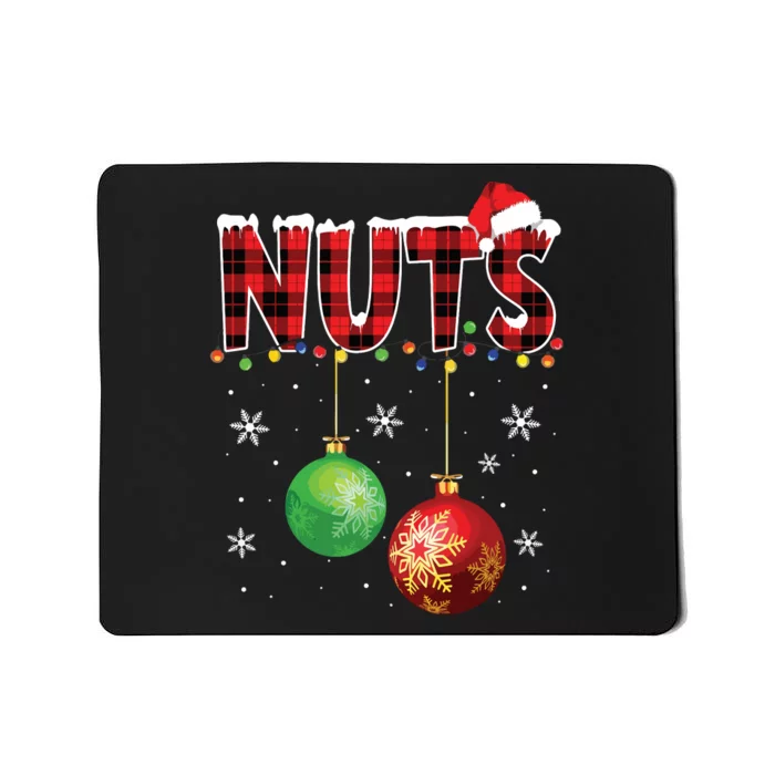 Chestnuts Funny Matching Couples Christmas Lights Nuts Mousepad