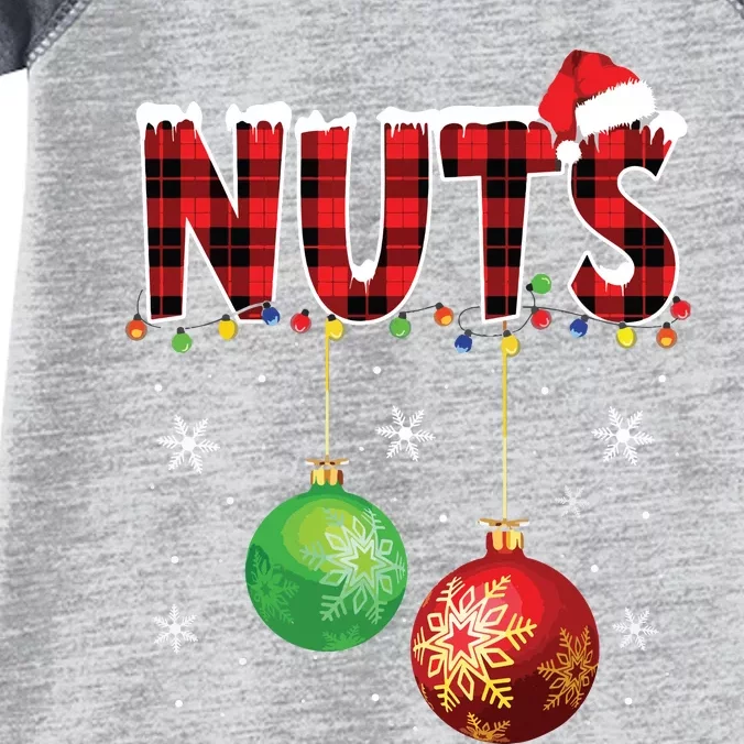 Chestnuts Funny Matching Couples Christmas Lights Nuts Infant Baby Jersey Bodysuit