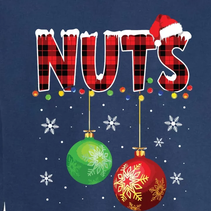 Chestnuts Funny Matching Couples Christmas Lights Nuts Garment-Dyed Sweatshirt