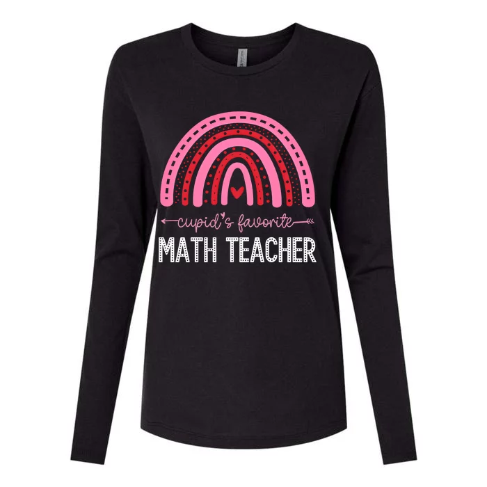 Cupids Favorite Math Teacher Valentines Day Meaningful Gift Womens Cotton Relaxed Long Sleeve T-Shirt