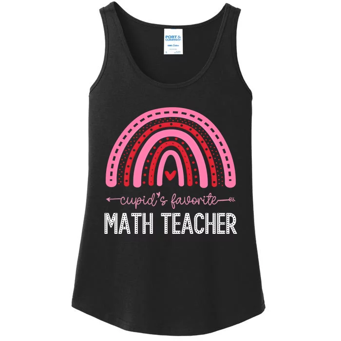 Cupids Favorite Math Teacher Valentines Day Meaningful Gift Ladies Essential Tank