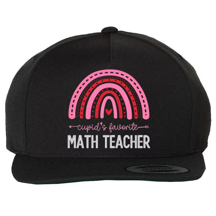 Cupids Favorite Math Teacher Valentines Day Meaningful Gift Wool Snapback Cap