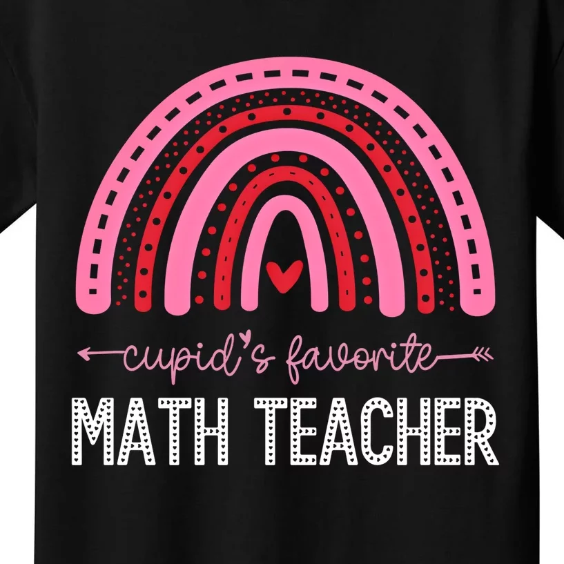 Cupids Favorite Math Teacher Valentines Day Meaningful Gift Kids T-Shirt