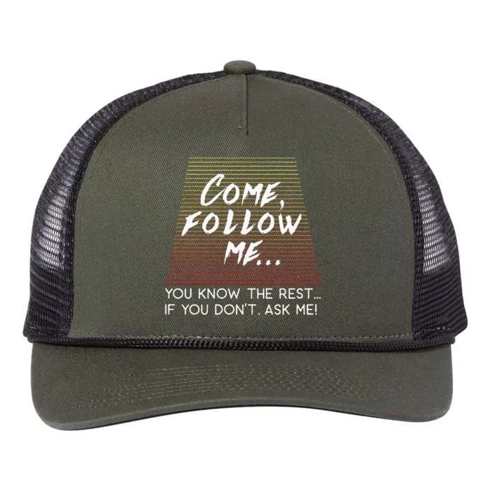 Come Follow Me Retro Rope Trucker Hat Cap