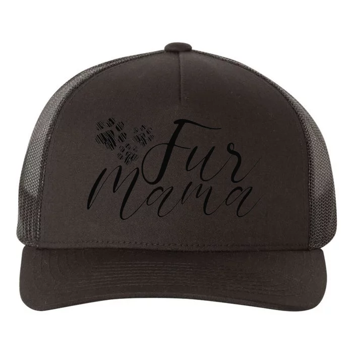 Cute Fur Mama Dog Cat Animal Lover Mother's Day Yupoong Adult 5-Panel Trucker Hat