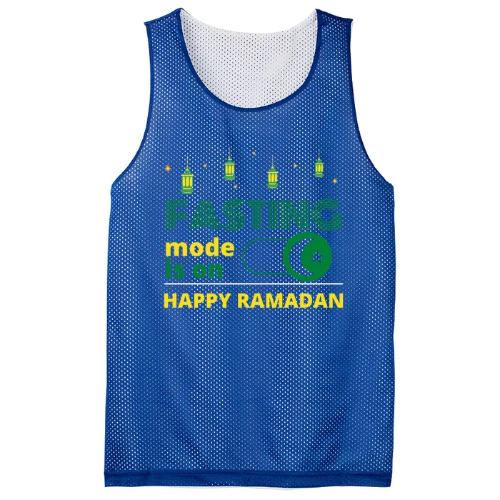 Cool Fasting Mode Is On Happy Ramadan Gift Mesh Reversible Basketball Jersey Tank