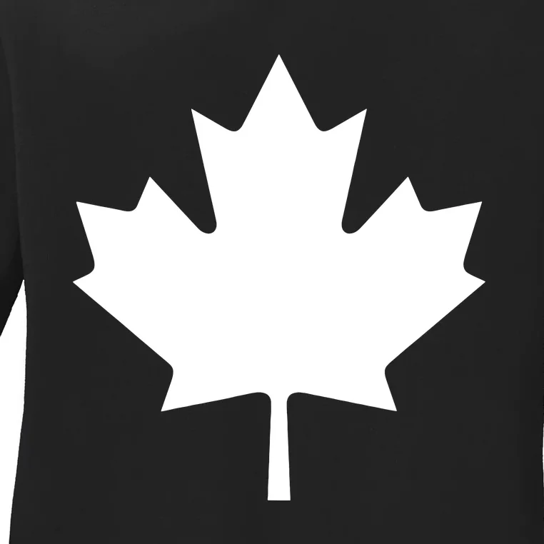 Canadian Flag Maple Leaf Canada Day Ladies Long Sleeve Shirt