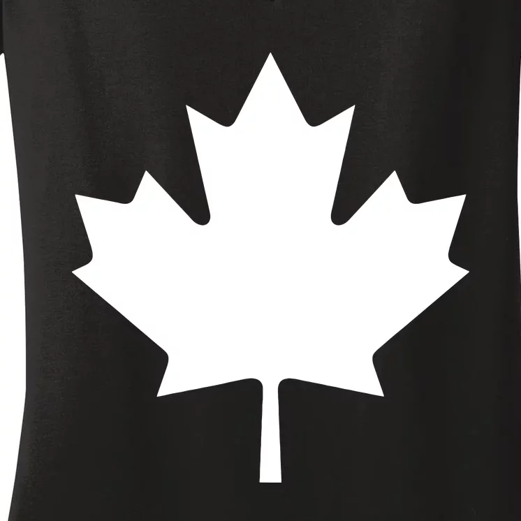 Canadian Flag Maple Leaf Canada Day Women's V-Neck T-Shirt